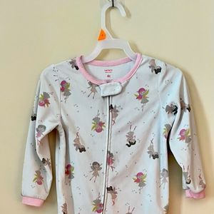 CARTER'S Toddler Girls Fairy Print Footed Pajamas PJs Size 4T